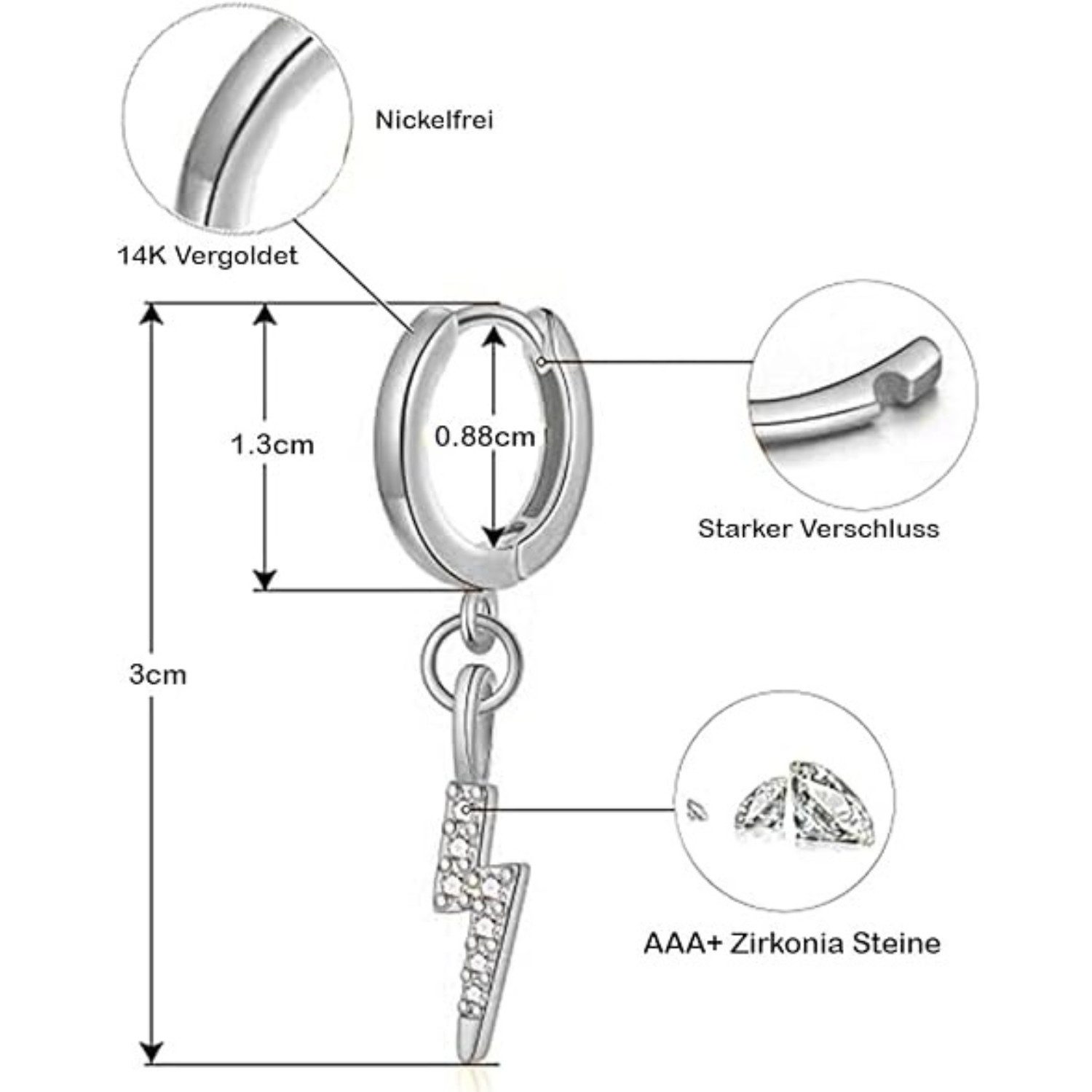 Lisandra Scott Ohrhänger-Set 925 Sterling Silber günstig online kaufen