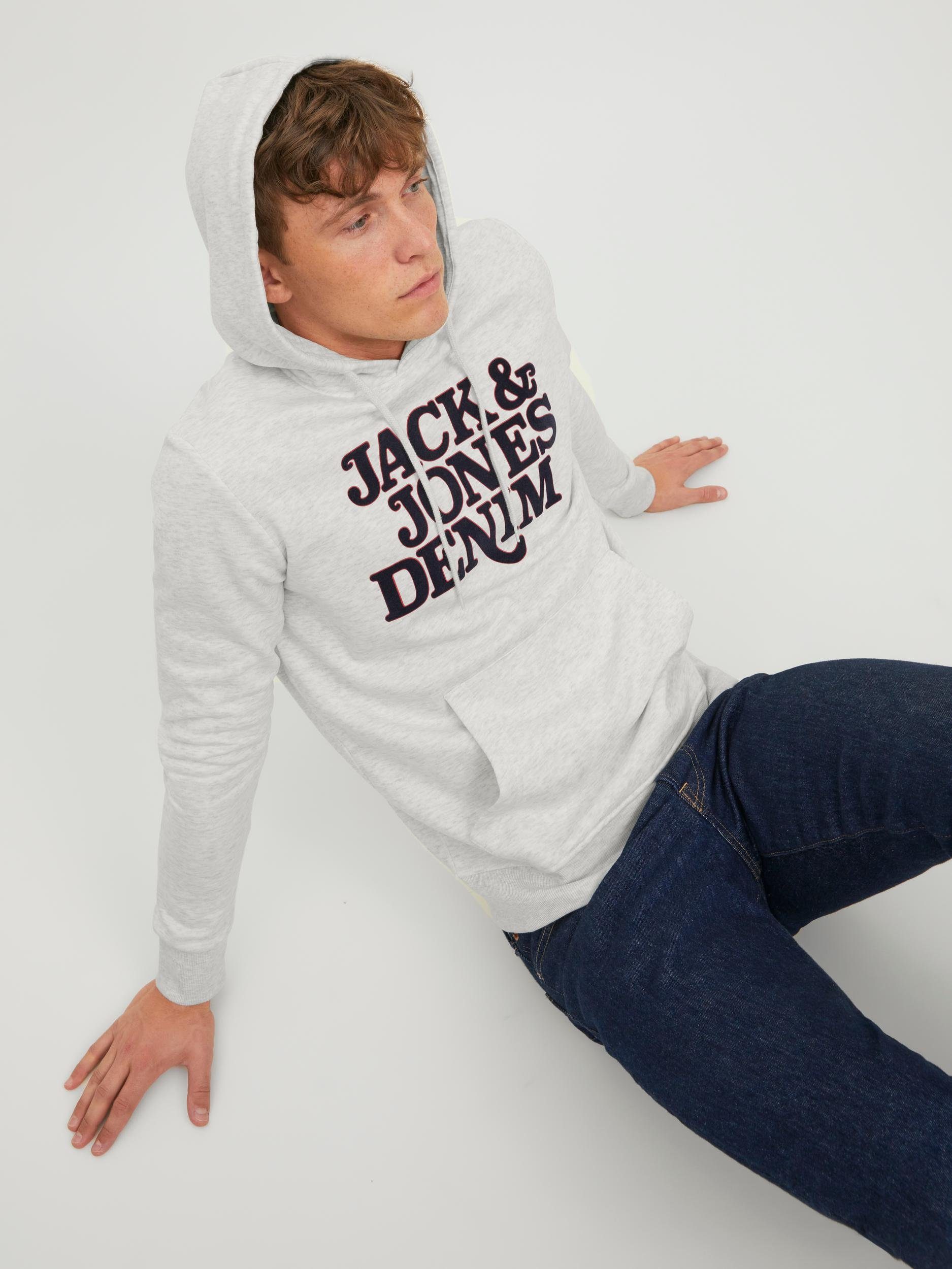 Jones weiß Hoodie Rack Kapuzensweatshirt Hoody Kapuze Jack mit &