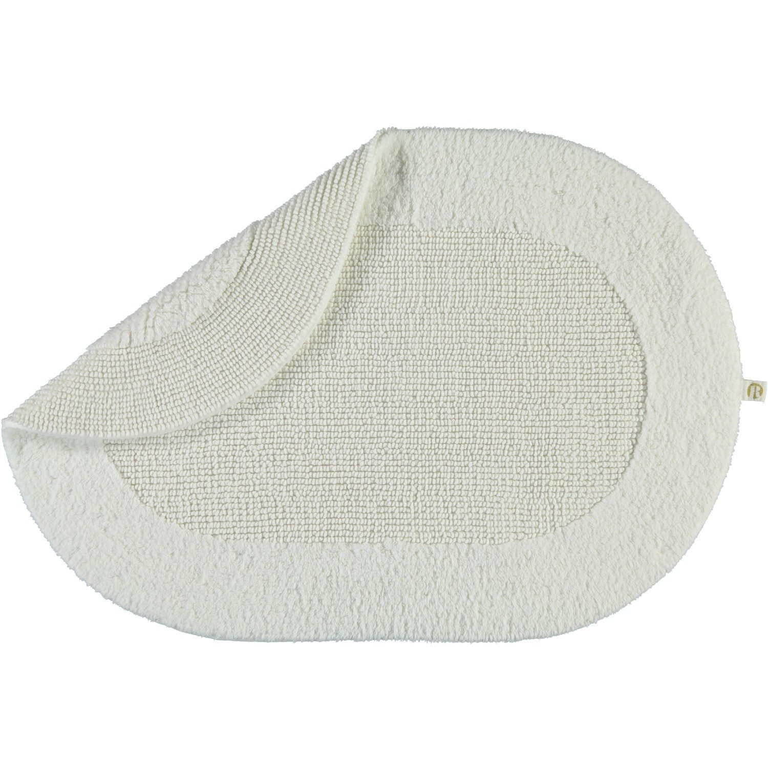 Rhomtuft Badematte Exquisit oval, 100% Baumwolle, oval, Wendemodell