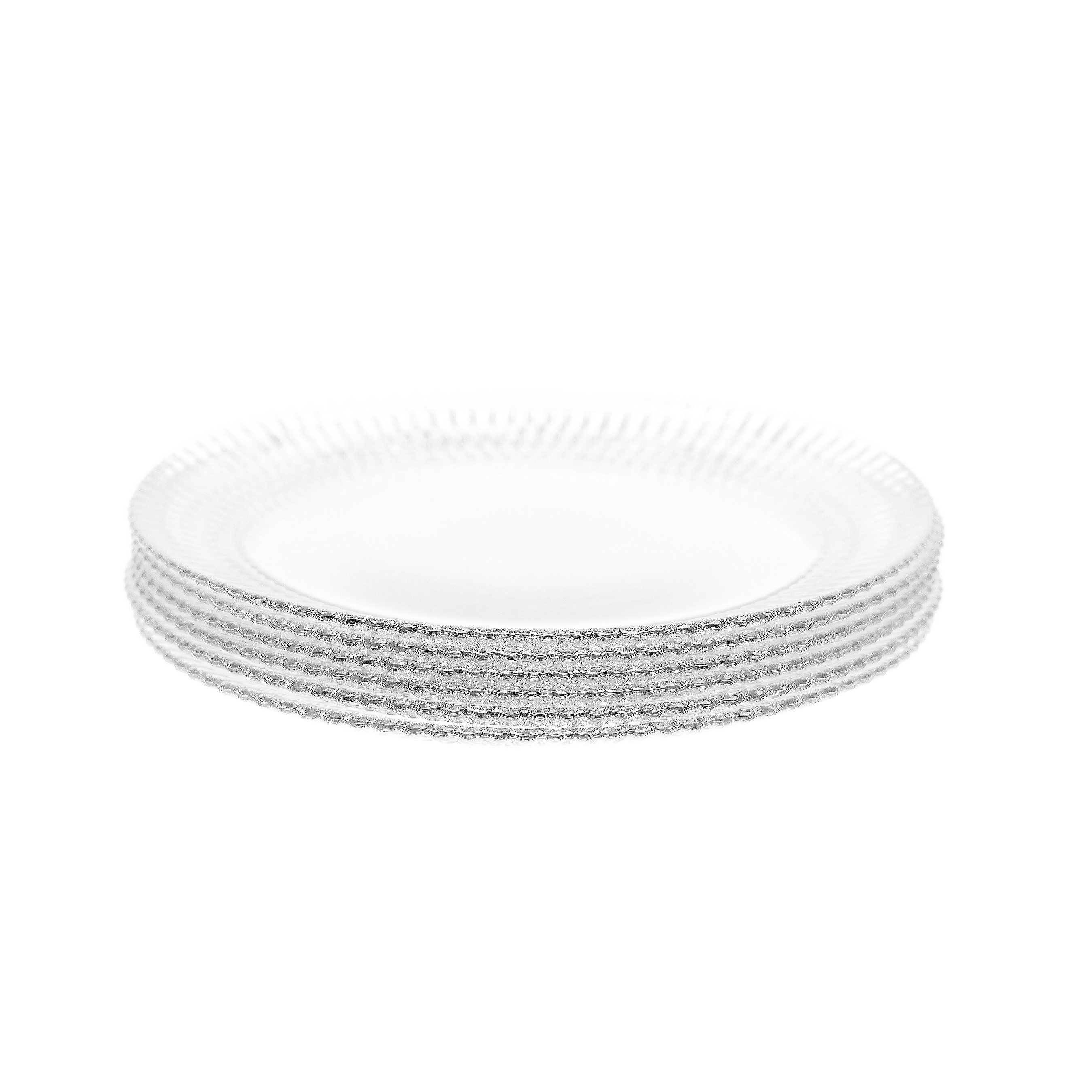 Pasabahce Dessertteller Rain, (6 St), aus hochwertigem Glas, 6er Set, ø20 x 1,5 cm
