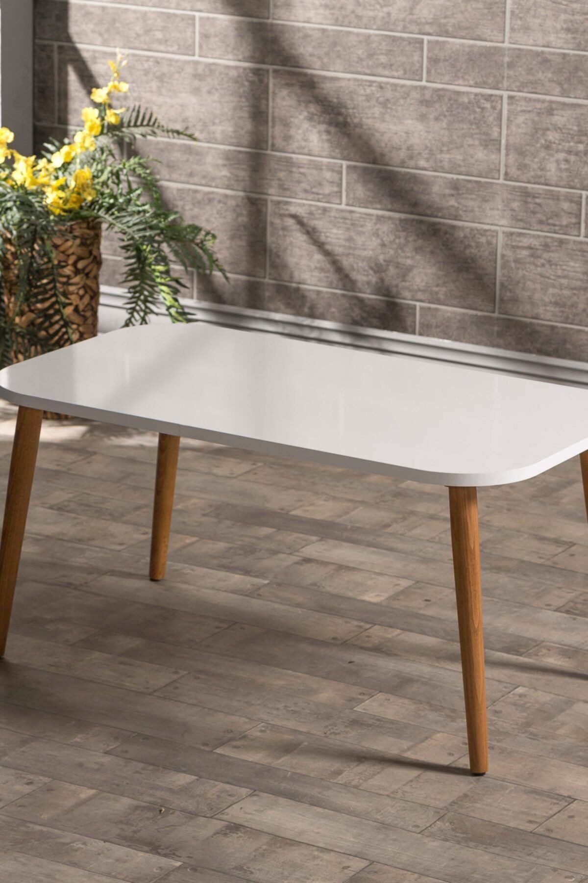 en.casa Couchtisch, Massive Holzbeine, pflegeleichte Tischplatte 89322068 günstig online kaufen