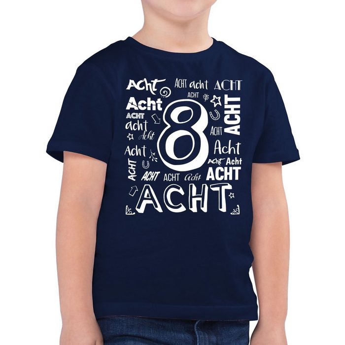 Shirtracer T-Shirt Achter Zahlen - 8. Geburtstag - Jungen Kinder T-Shirt tshirt 8 jahre - 8.geburtstag