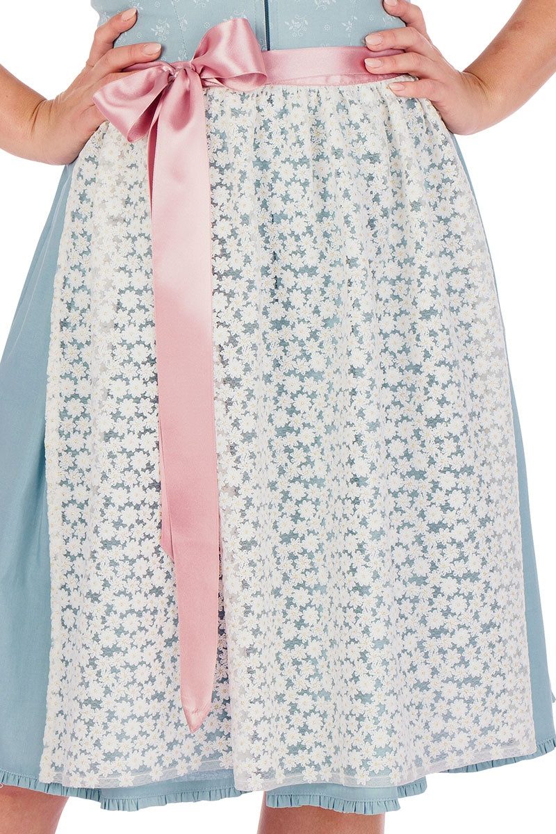 Alpenfee Tracht Dirndl Midi Dirndl 2tlg. - AMY - hellblau