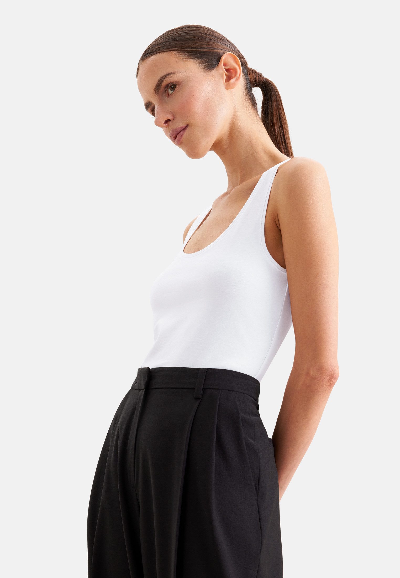 seidensticker Shirttop Ohne Arm Rundhals Uni