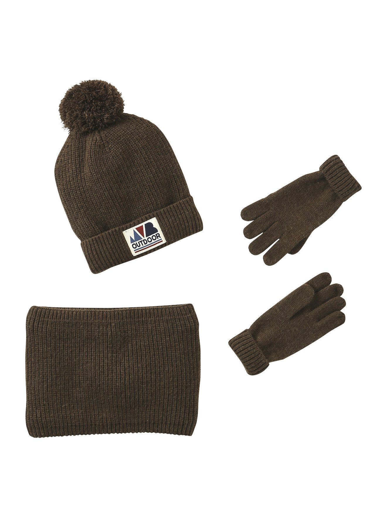 Mütze & Schal Jungen Set: Mütze, Snood und Handschuhe OUTDOOR