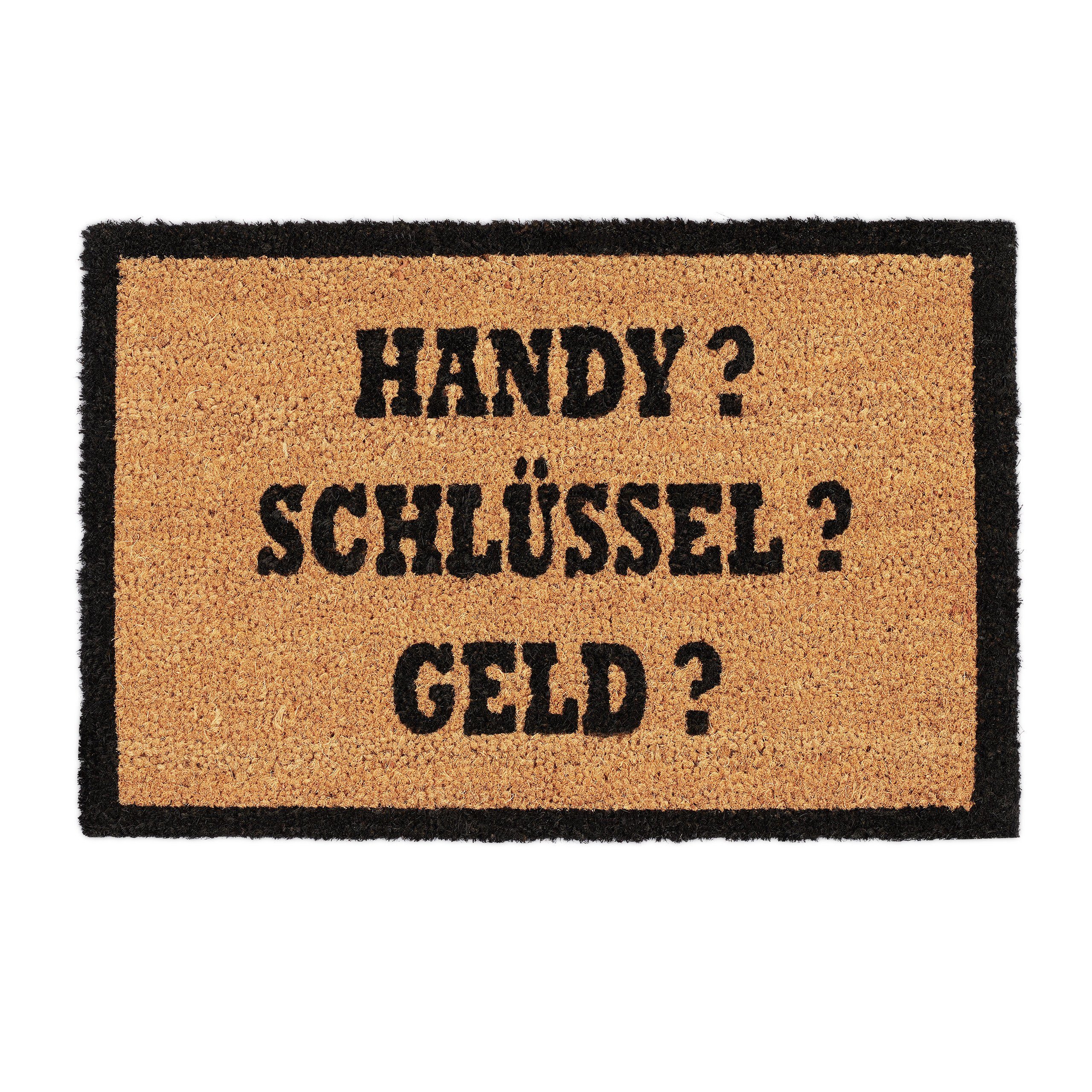 relaxdays Fußmatte Kokosmatte ALLES DABEI, Höhe: 15 mm günstig online kaufen