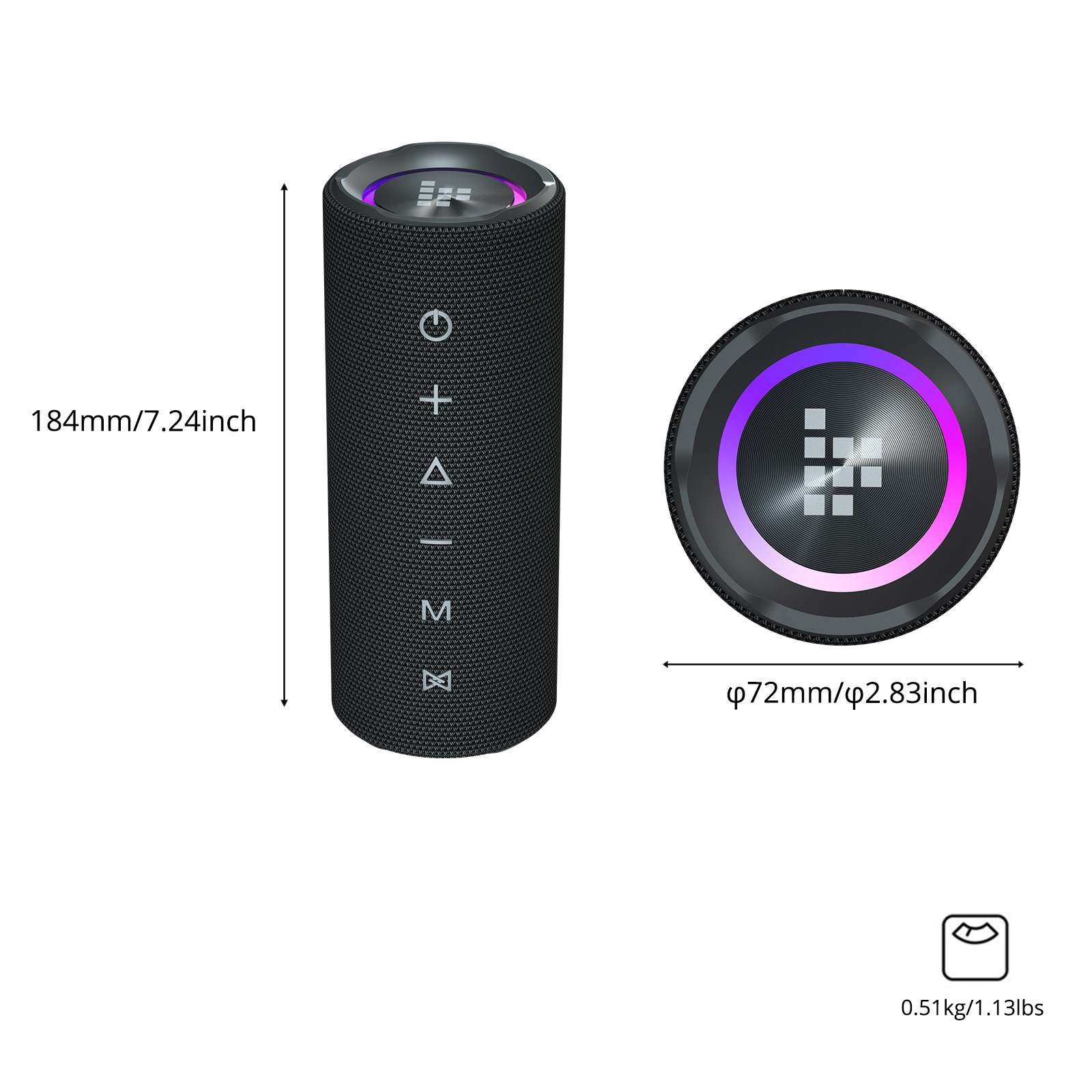Tronsmart Mirtune C2 Tragbarer Außenlautsprecher IPX7 Wasserdicht Bluetooth-Lautsprecher (24 W)
