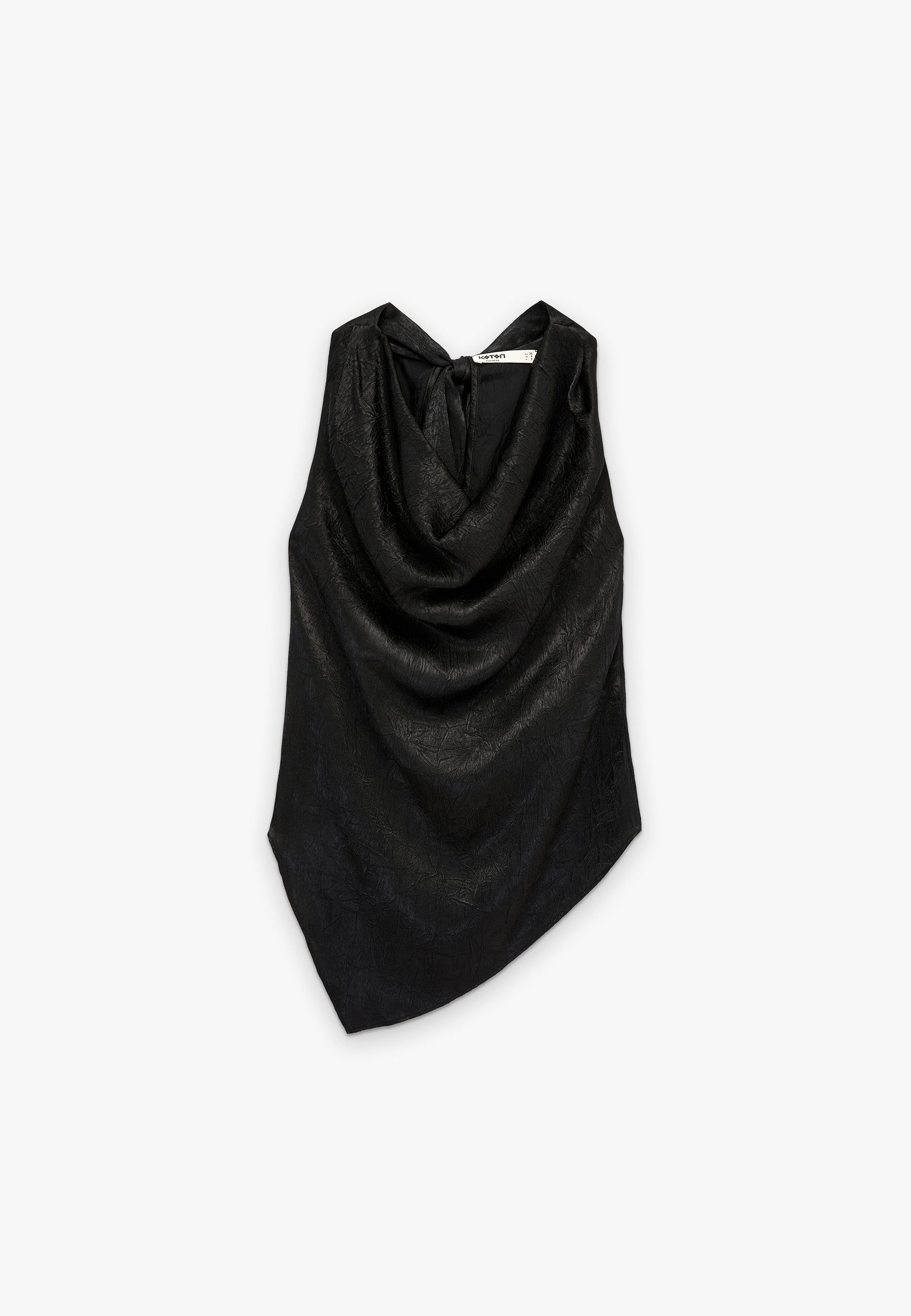 Koton Kurzarmbluse Koton Satin Ärmellose Bluse