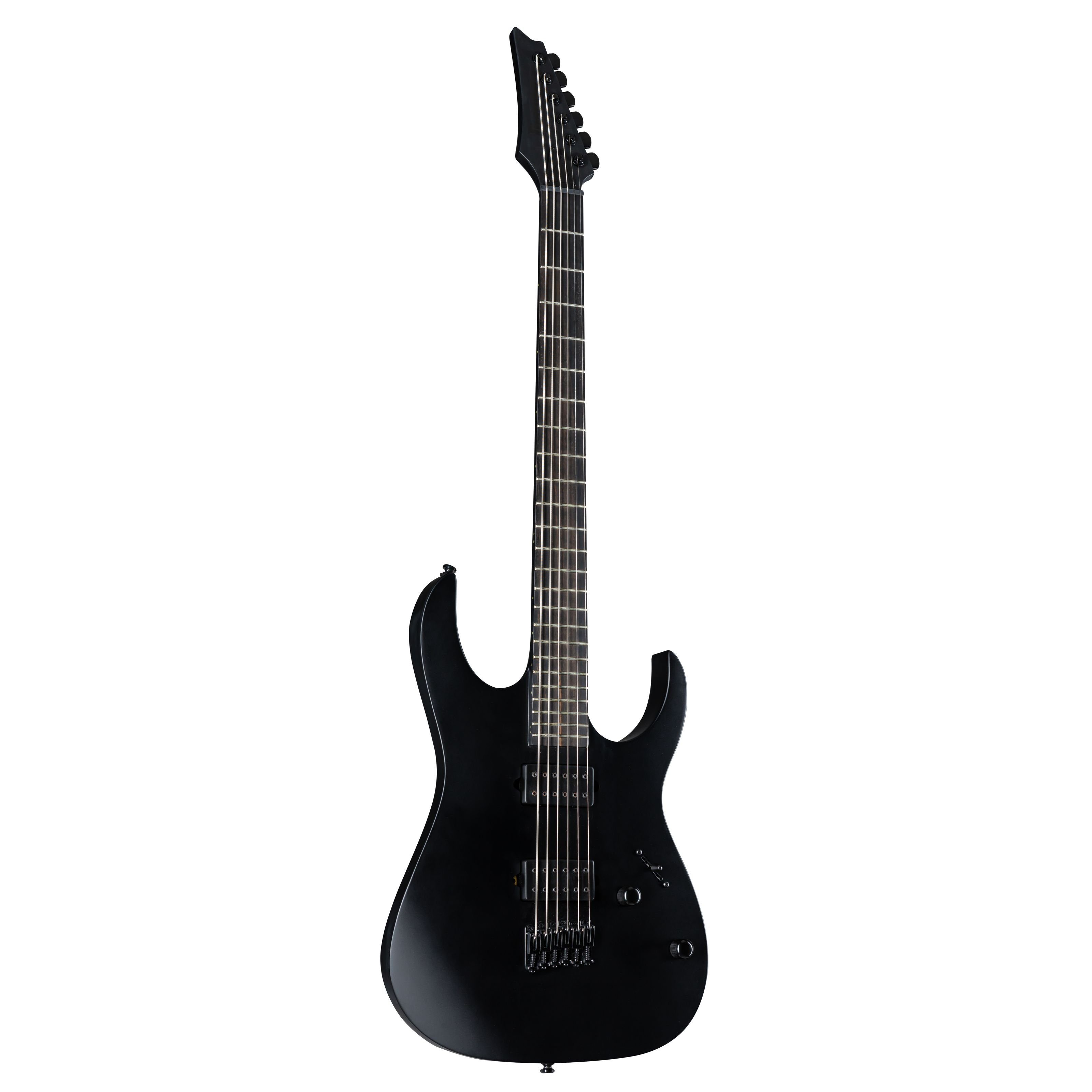 Ibanez E-Gitarre, E-Gitarren, Ibanez Modelle, Iron Label RGRTBB21-BKF Baritone Black Flat - E-Gitarre