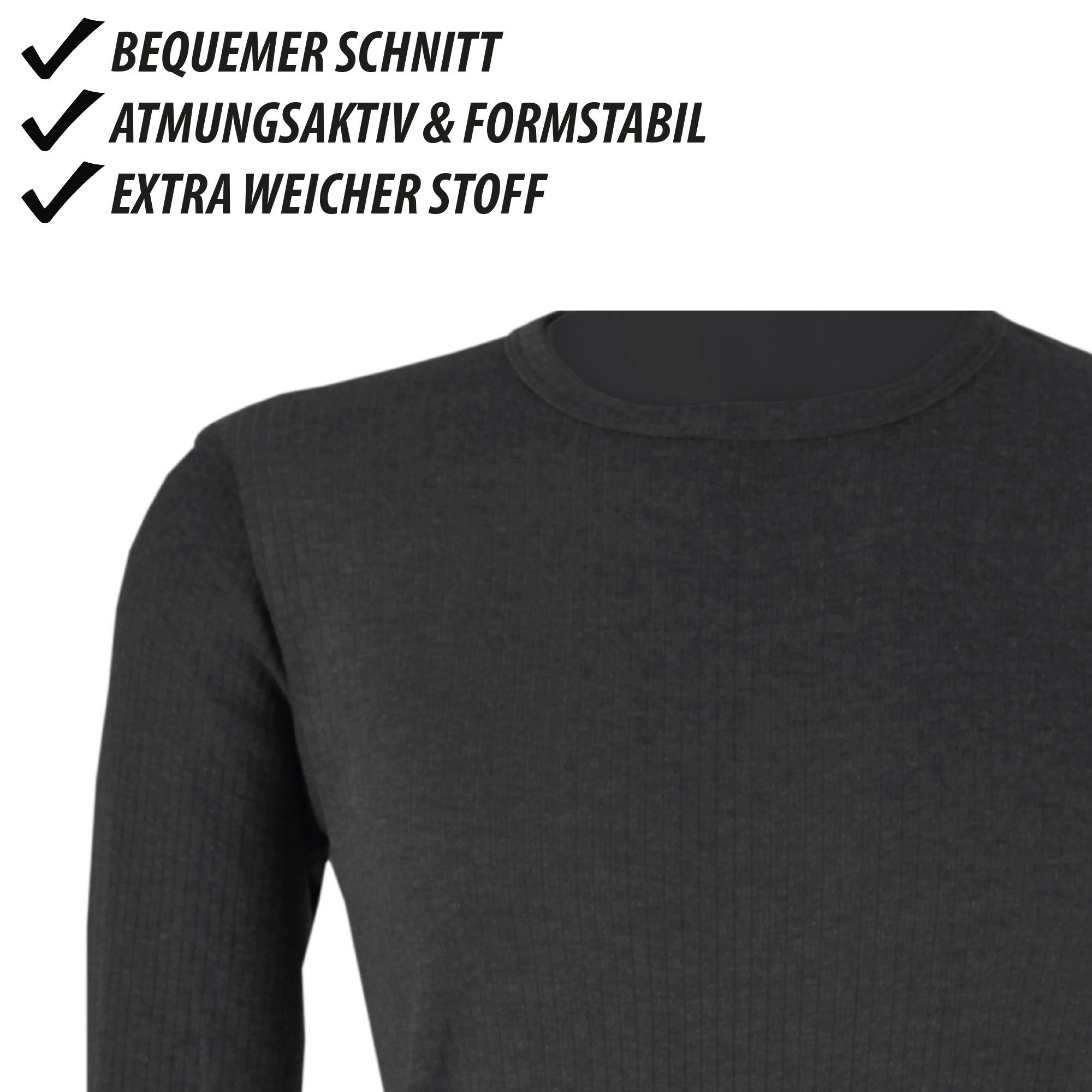 Bestlivings Thermounterhemd Hombre (1-St) Thermounterwäsche "Herren" - Unterhemd langarm - Skiunterwäsche – Bild 4 von 5