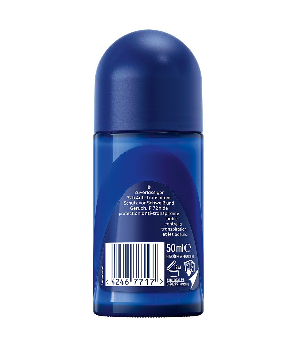 Nivea Men Deo-Roller Deodorant Men Dry Impact Deo Roll-On 6 x 50ml, 6-tlg., 72h Anti-Transpirant-Schutz