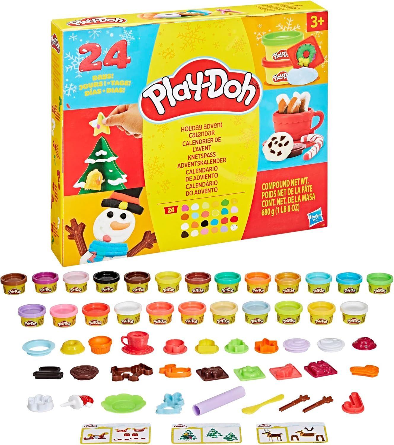 Play-Doh Spielzeug-Adventskalender Play-Doh Knetspaß Adventskalender für Kinder