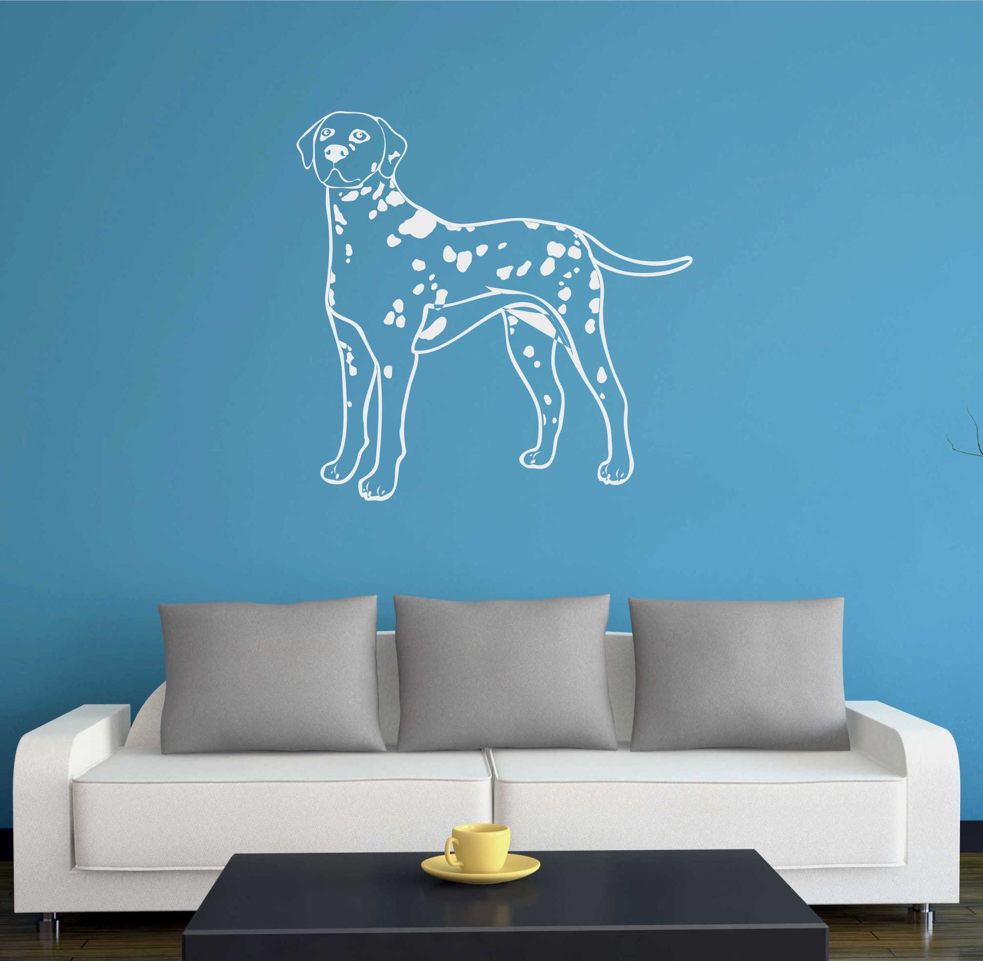 INDIGOS UG Wandtattoo INDIGOS UG - Wandtattoo - Wandaufkleber - w217 Dalmatiner Hund Dog