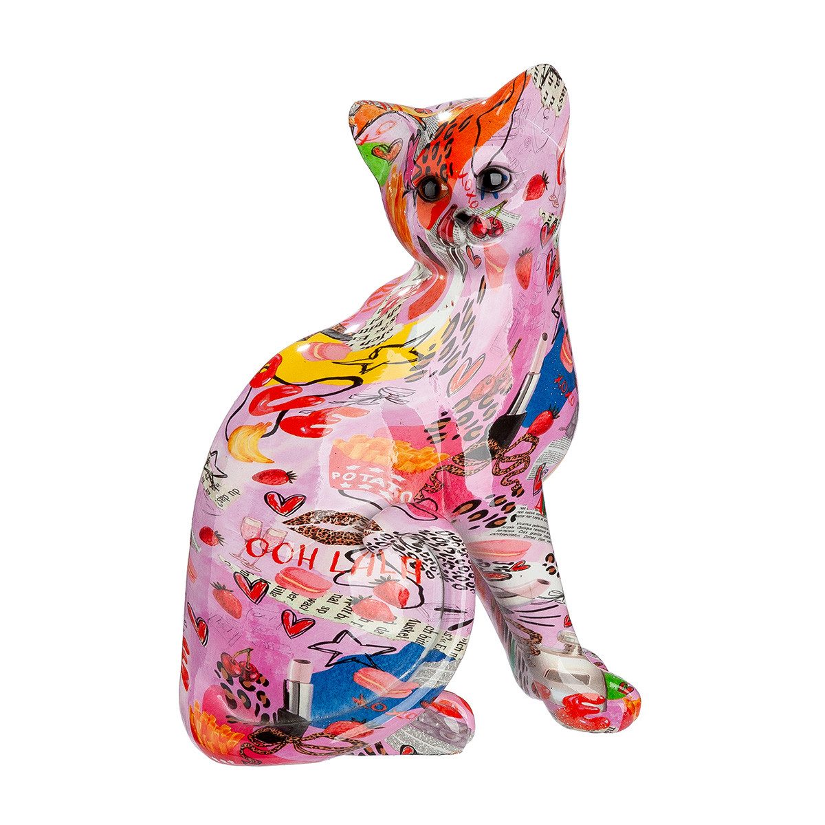 MF Tierfigur Katze Figur Liora mehrfarbig Streetart Deko 29 cm (1 St)