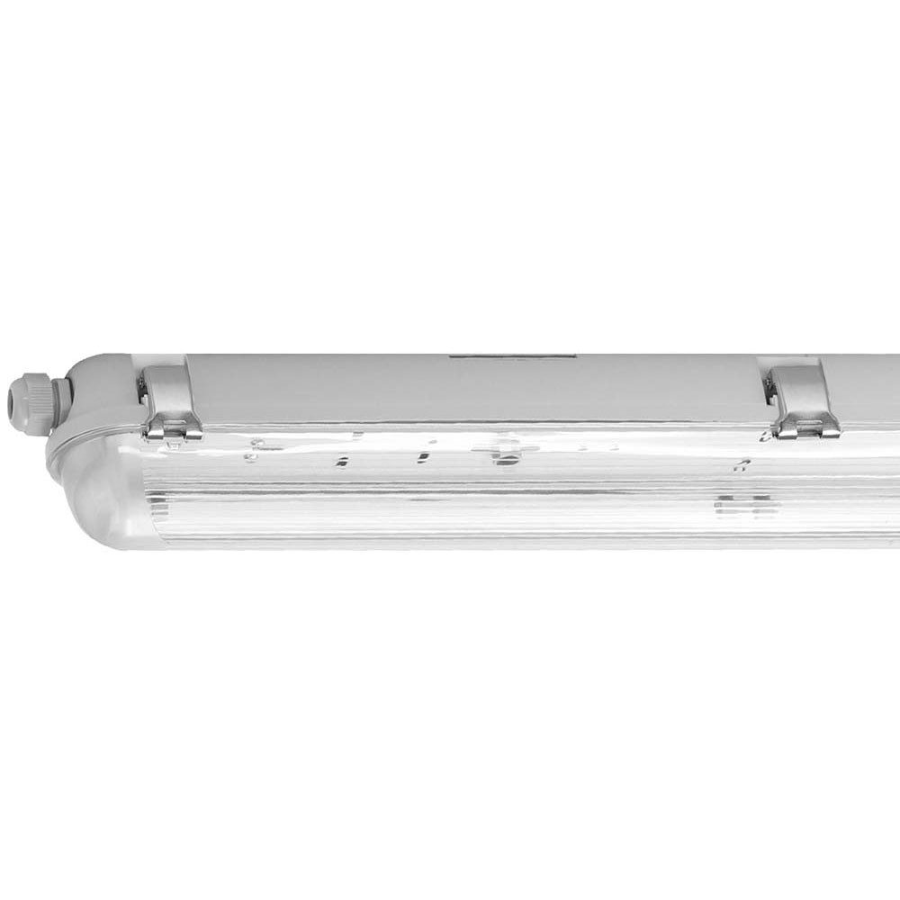 Ledino LED Deckenleuchte, Leuchtmittel inklusive, Neutralweiß, LED Feuchtraumleuchte Glas Grau Wannenleuchte L 156 cm IP65