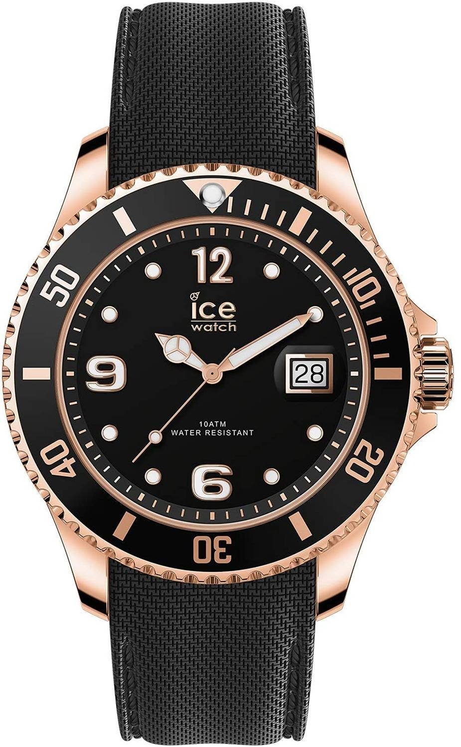 steel Black Quarzuhr ice-watch ICE Rose-Gold