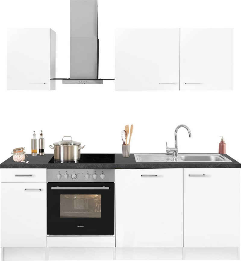 OPTIFIT Küchenzeile Iver Breite 210 cm, mit Hanseatic E-Geräten, wahlweise mit Geschirrspüler