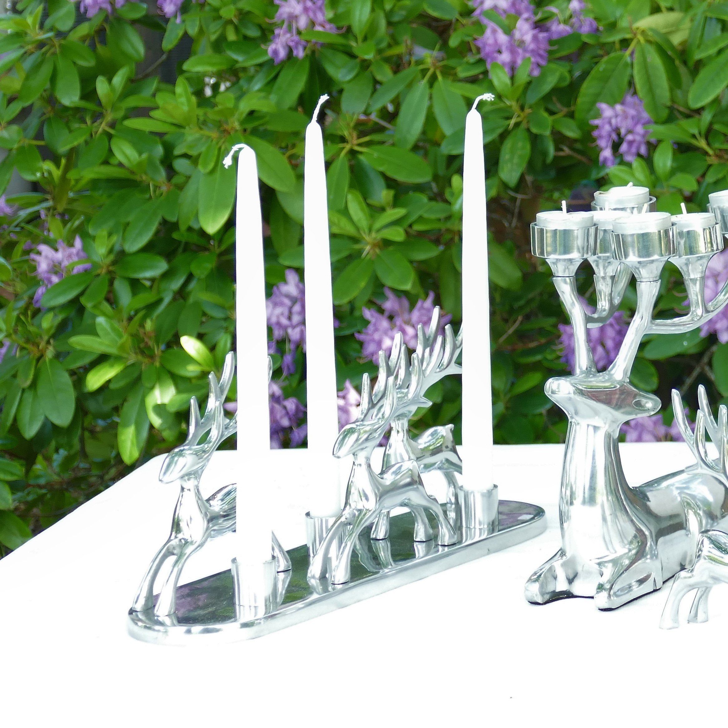 (1 - "Rentiere" Tischdeko Kerzenleuchter, St), Gastgeschenk Kerzenhalter, ARTRA Tischkerzenhalter Kerzenständer und