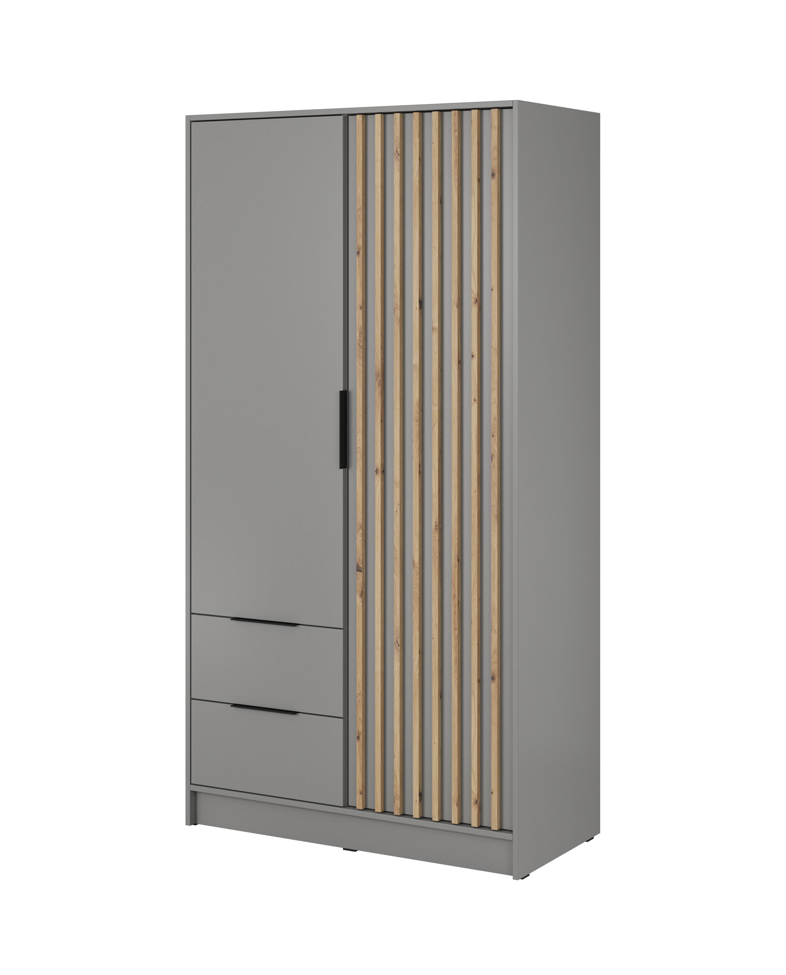 Compleo Kleiderschrank LISA Drehtürenschrank mit Lamellen, günstig online kaufen