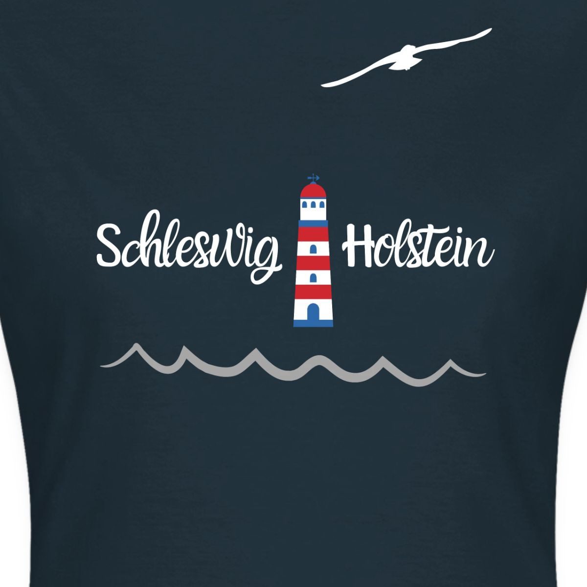 Spreadshirt T-Shirt Schleswig Holstein Leuchtturm Küste Nordsee Maritim Frauen T-Shirt (1-tlg) Slim Fit, fällt klein aus