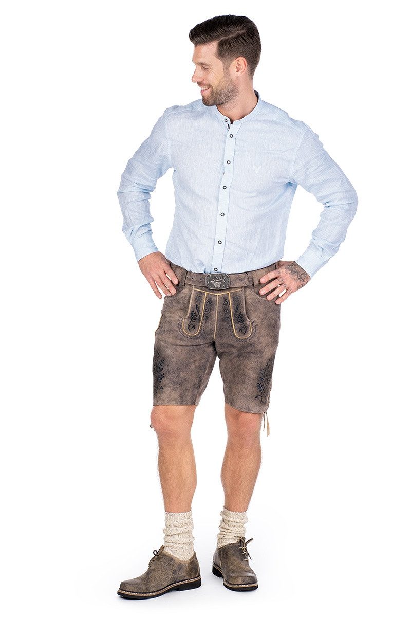 MarJo Trachtenhemd Trachtenhemd - CHRISTIAN - himmelblau, lavendel