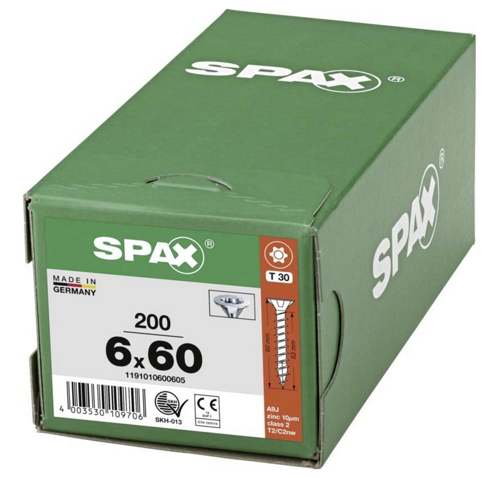 Thumbnail - SPAX Schraube SPAX 1191010600605 Holzschraube 6 mm 60 mm T-STAR plus Stahl WIROX
