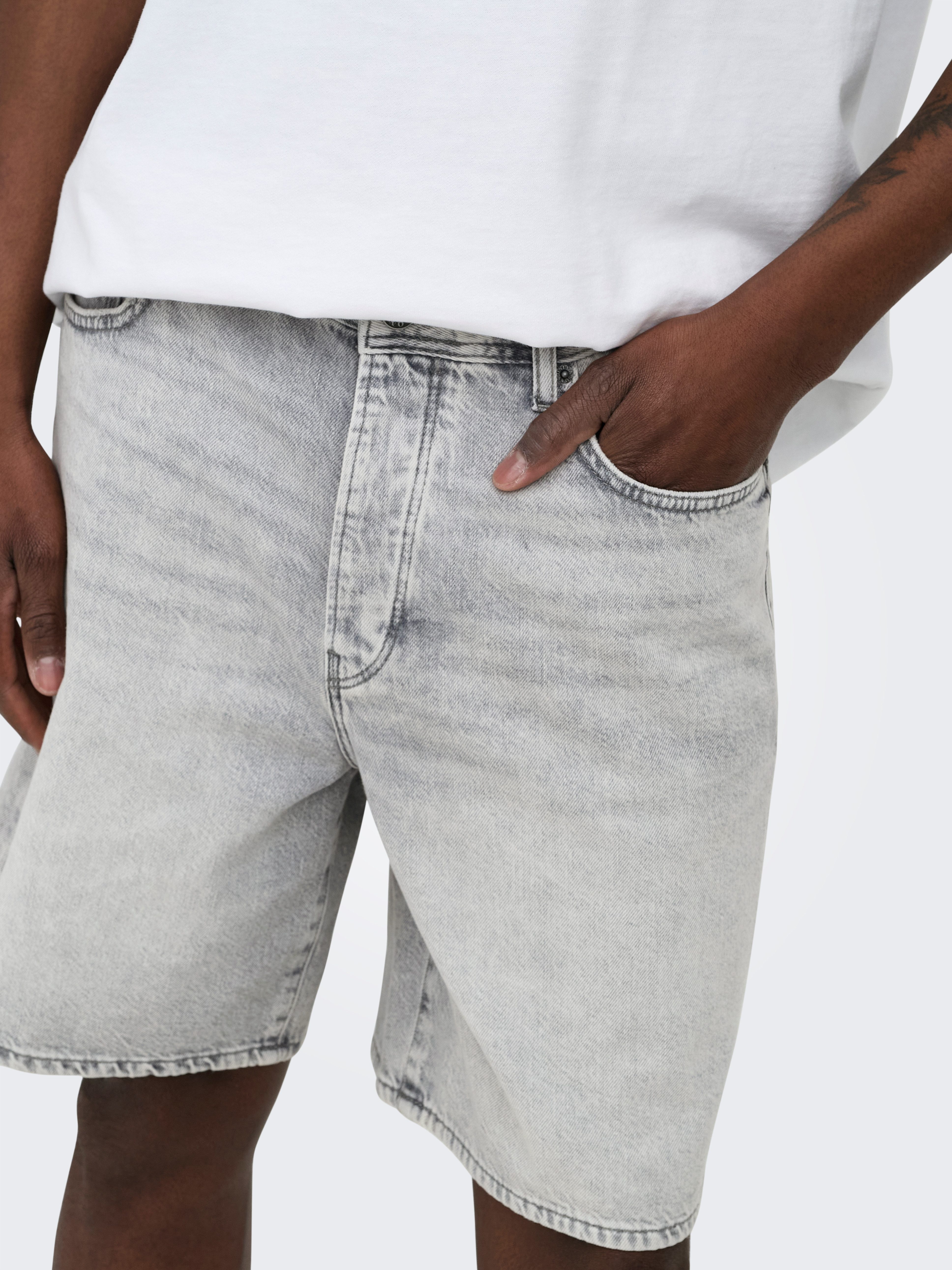 ONLY & SONS Jeansshorts ONSFADE LMG 3157 TAI DNM SHORTS NOOS Baumwolle, loose fit