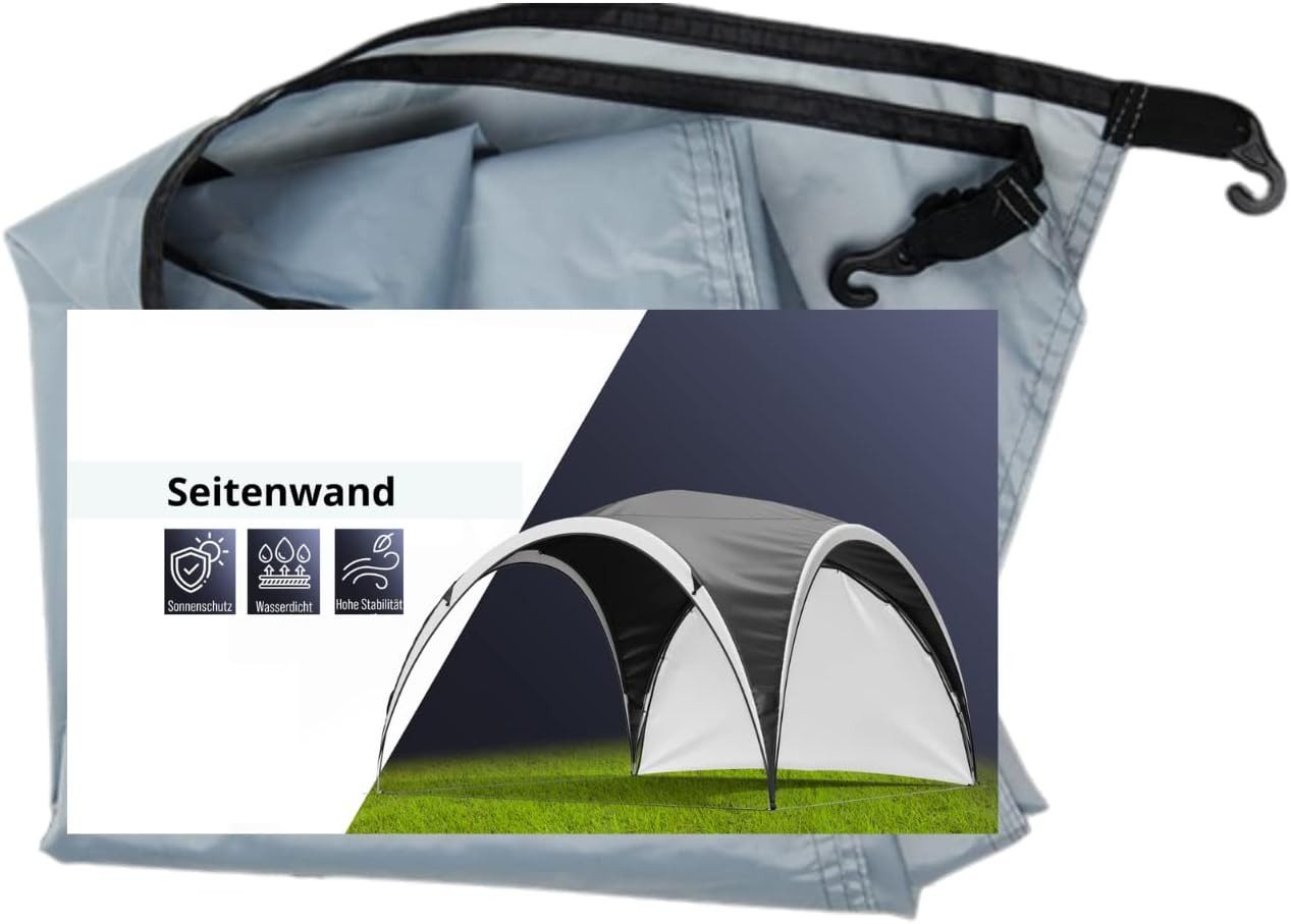 Roodz Pavillonseitenteil 3x3, Zubehör, Seitenwand, Wasserdicht, UV-Schutz 50+