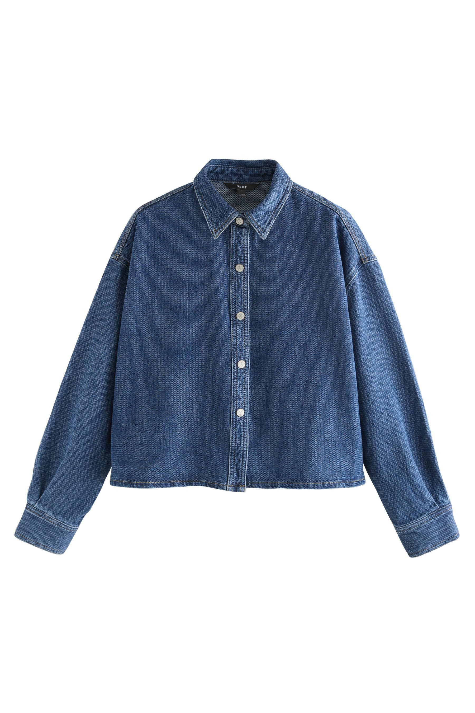 Next Jeansbluse Verkürztes Hemd mit Karomuster günstig online kaufen