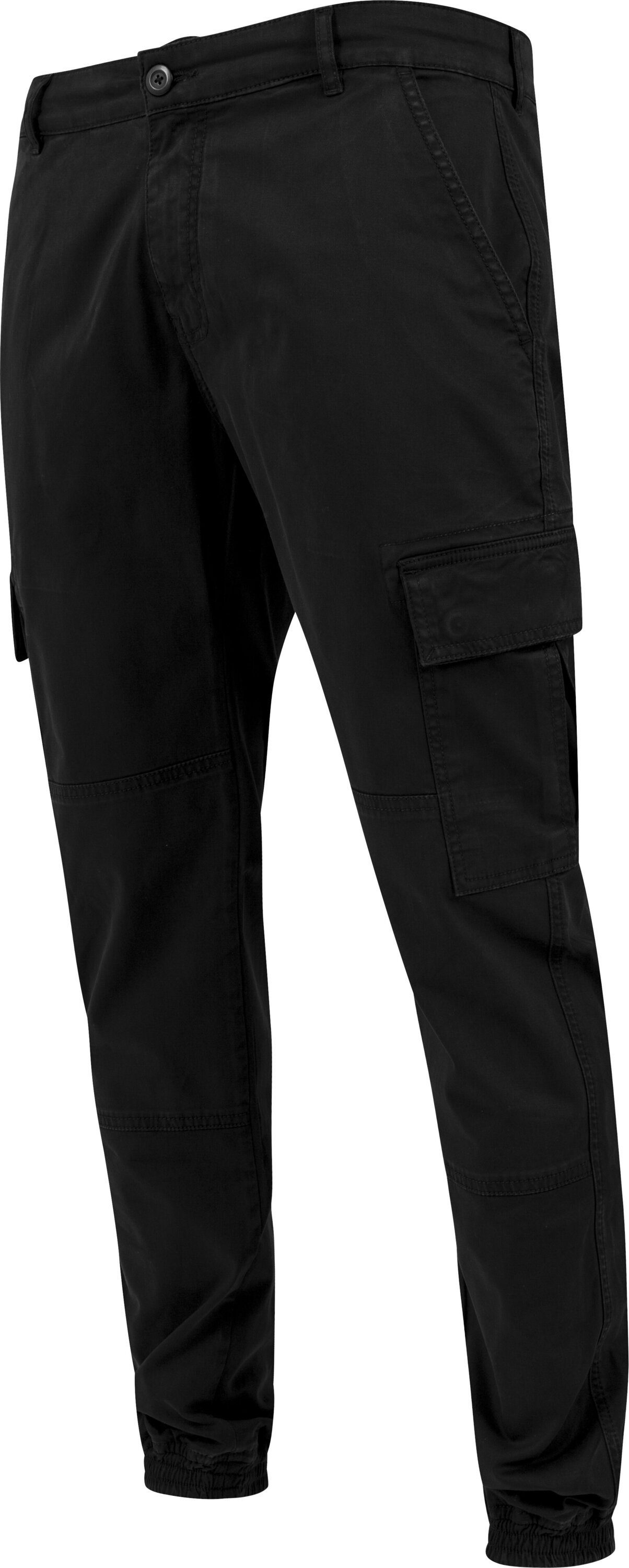 Washed Cargohose URBAN Jogging (1-tlg) Herren Pants black Cargo Twill CLASSICS