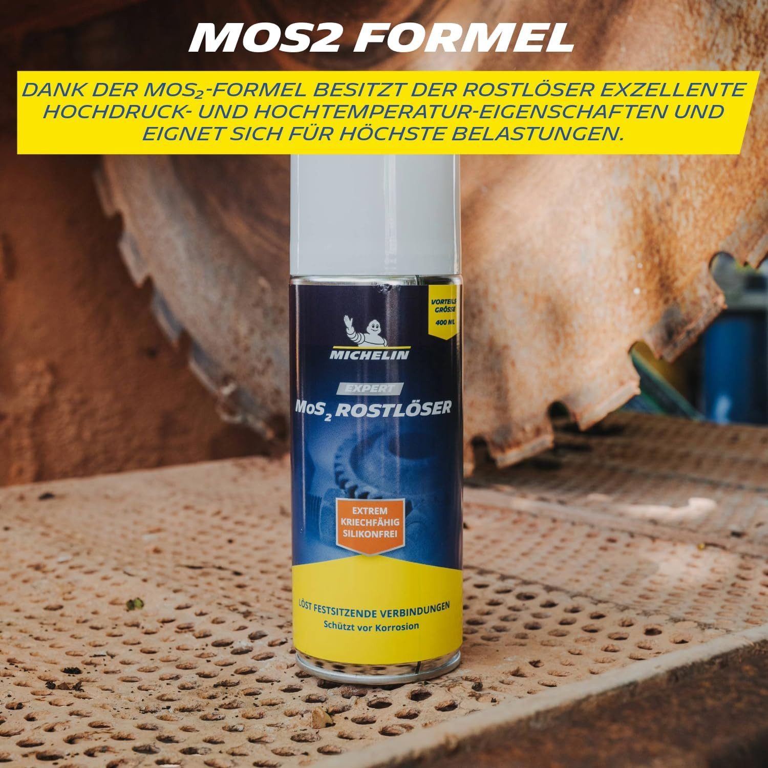 Michelin Expert Rostlöser MoS2 Sprühdose Korrosionsschutz Silikonfrei 400 ml Rostentferner