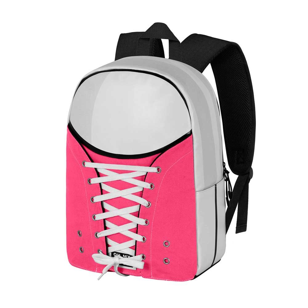 Oh My Pop! Rucksack Sneaker urbaner Tagesrucksack Alltagsrucksack Hingucker, Schuhoptik