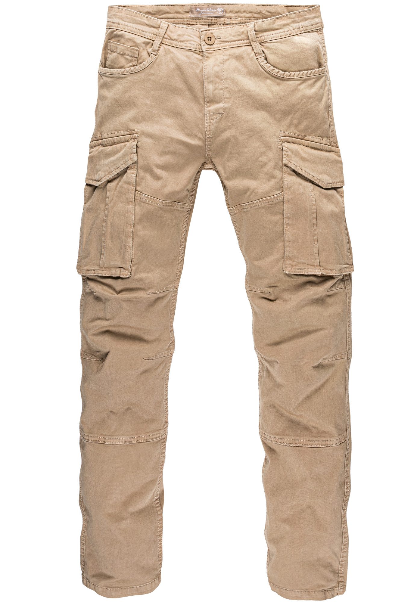Amaci&Sons Chinohose WYATT Cargo Jogger-Chino Herren Cargo Jogger Chino Hos günstig online kaufen