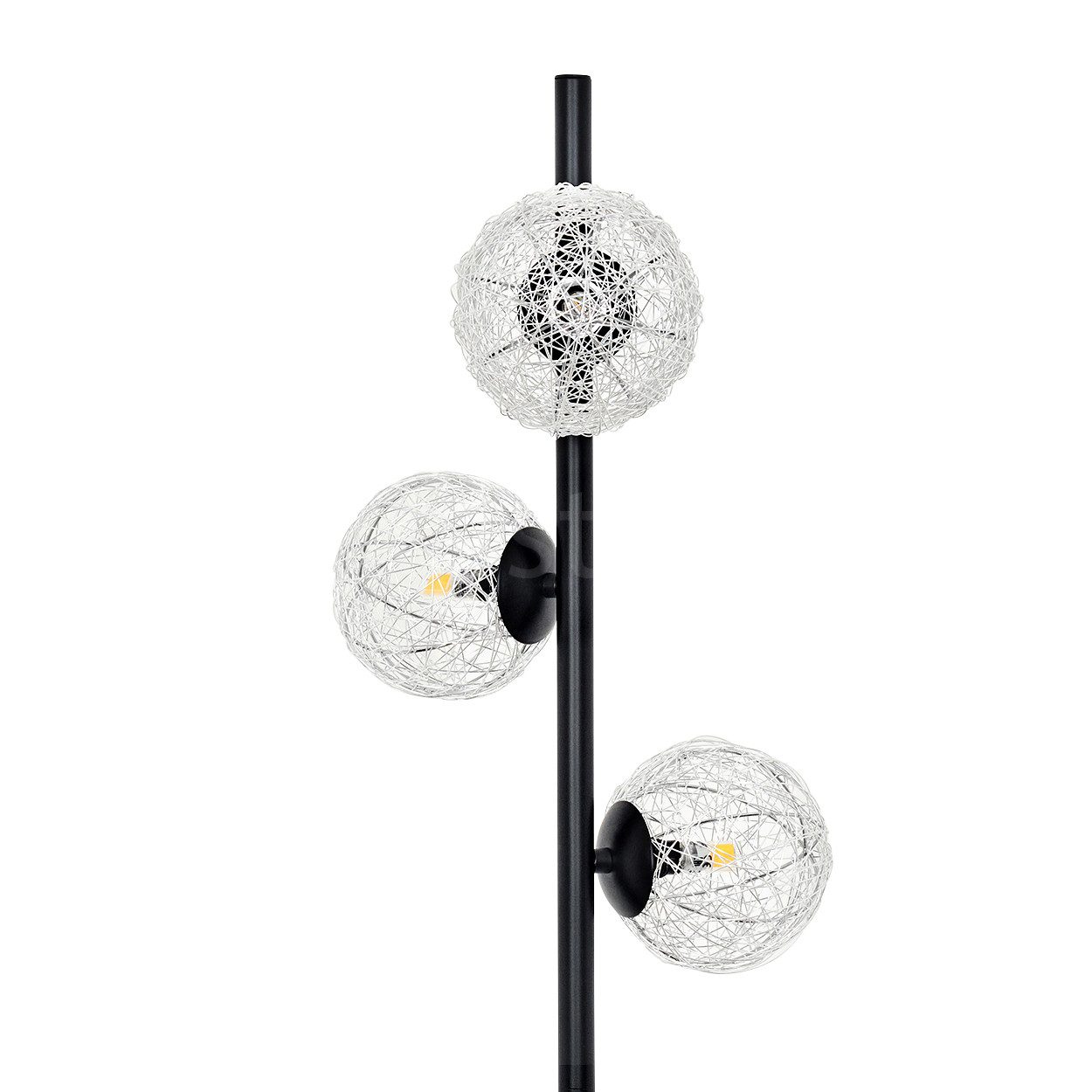 Stehlampe moderne Stehlampe aus Metall in Schwarz/Silberfarben