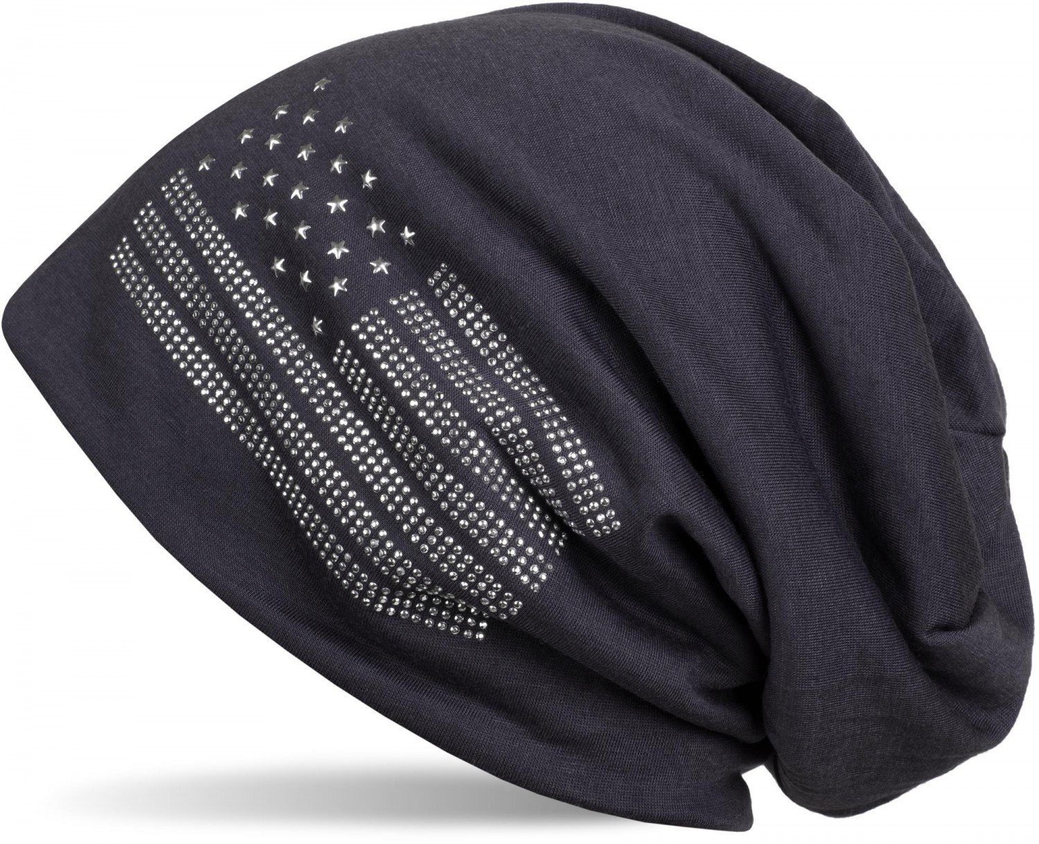 styleBREAKER Beanie Beanie mit USA Flagge aus Strass (1-St)