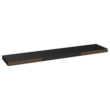 vidaXL Regal Schwebendes Wandregal Schwarz 120x23,5x3,8 cm MDF