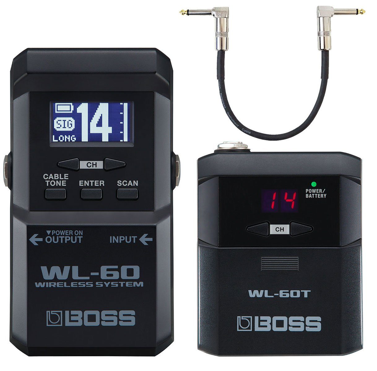 Boss by Roland E-Gitarre Boss WL-60 Wireless Funk-System für Gitarre mit Patchkabel 30cm