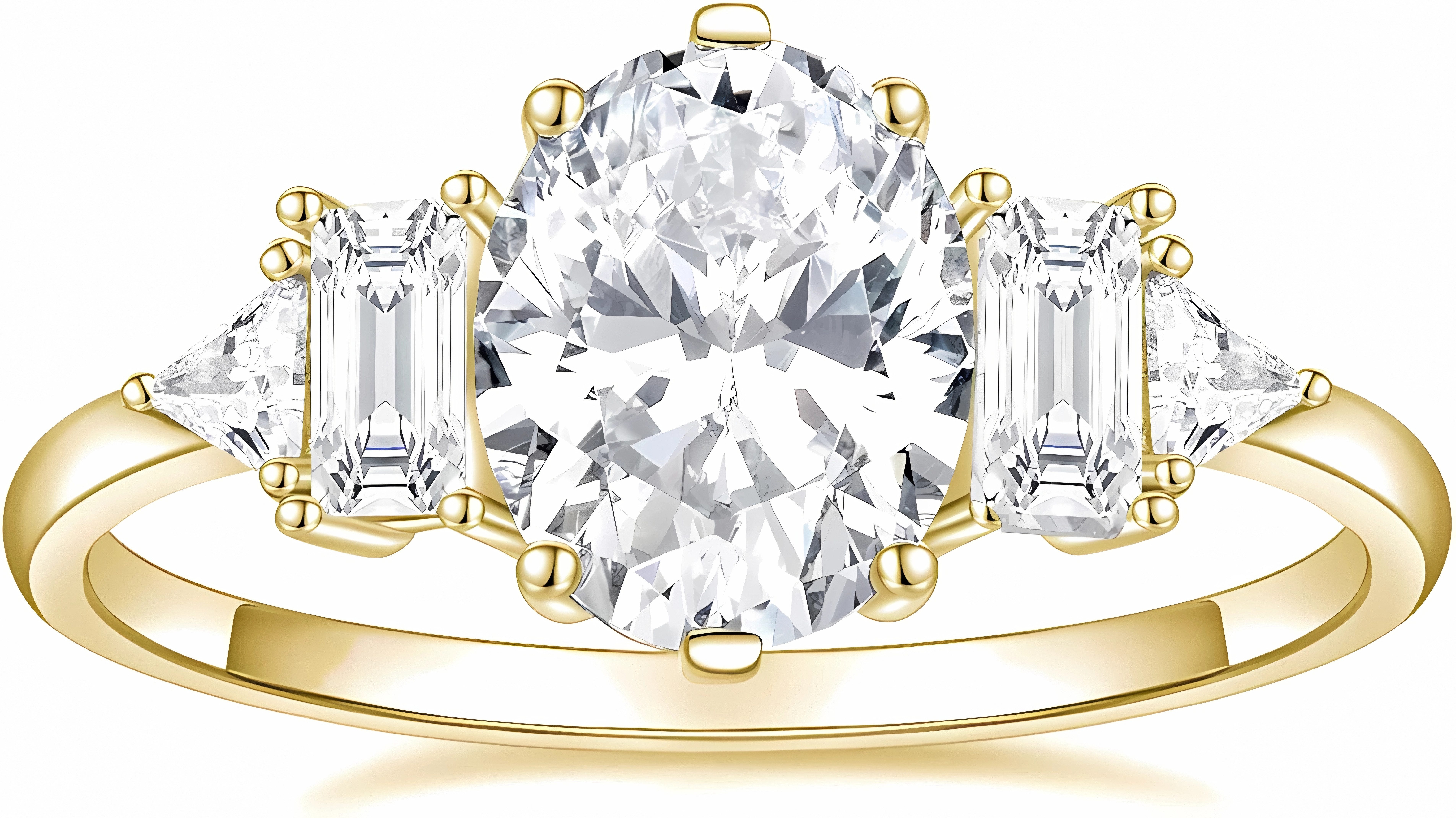 Jumpeak Diamantring Zeitloser,Verlobungsring mit ovalem Diamant,Brautset,Ri günstig online kaufen