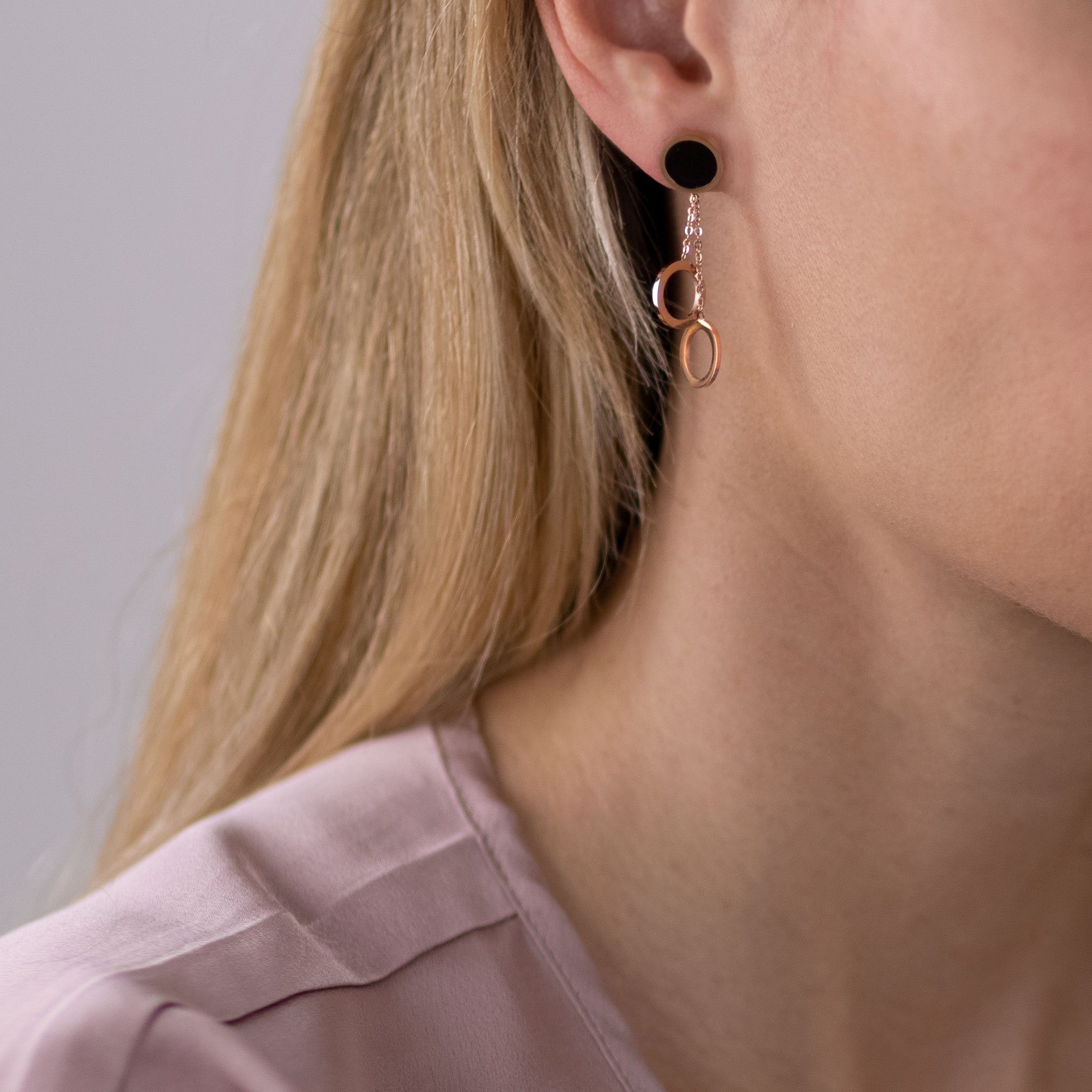 Paar Ohrringe Ohrhänger roségoldfarben aus ANNE glänzendem AILORIA Edelstahl ohrringe,