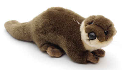 Uni-Toys Kuscheltier Otter, stehend - verschiedene Größen - Plüsch-Otter - Plüschtier, zu 100 % recyceltes Füllmaterial