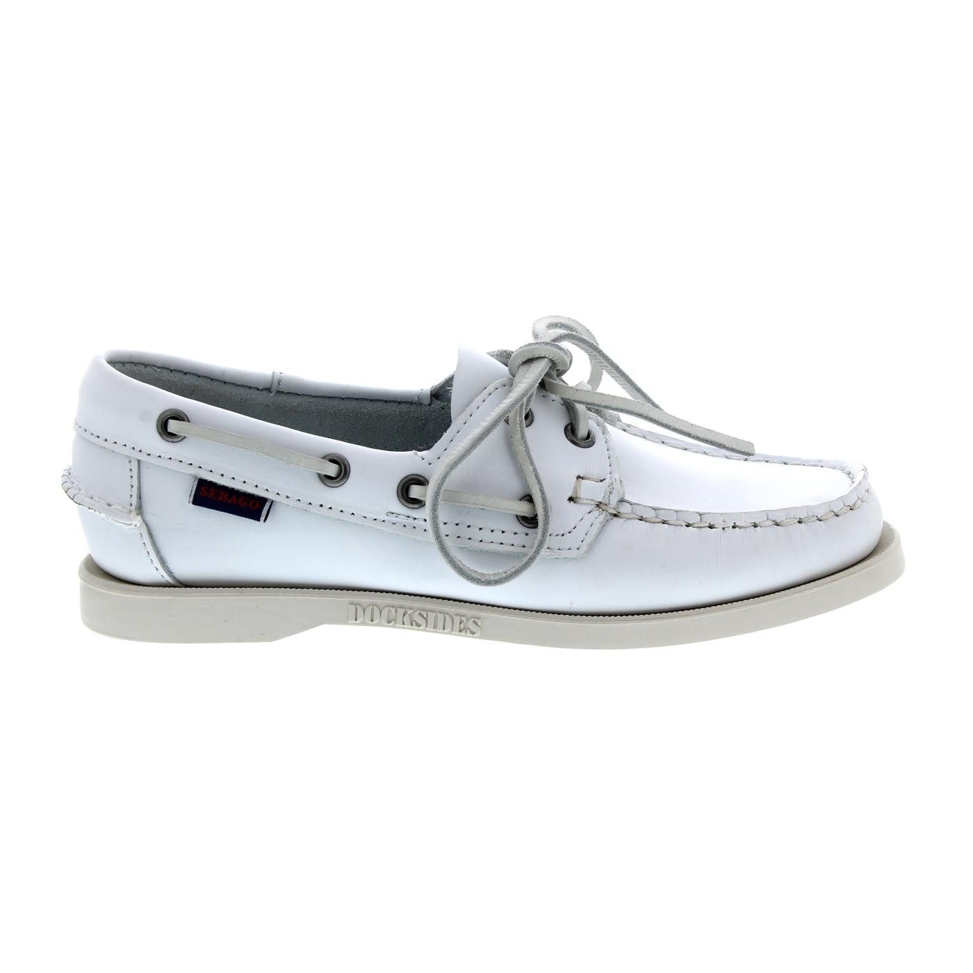Sebago Sebago Docksides Segelschuhe 7000530-911, Glattleder, Weiß Bootsschuh