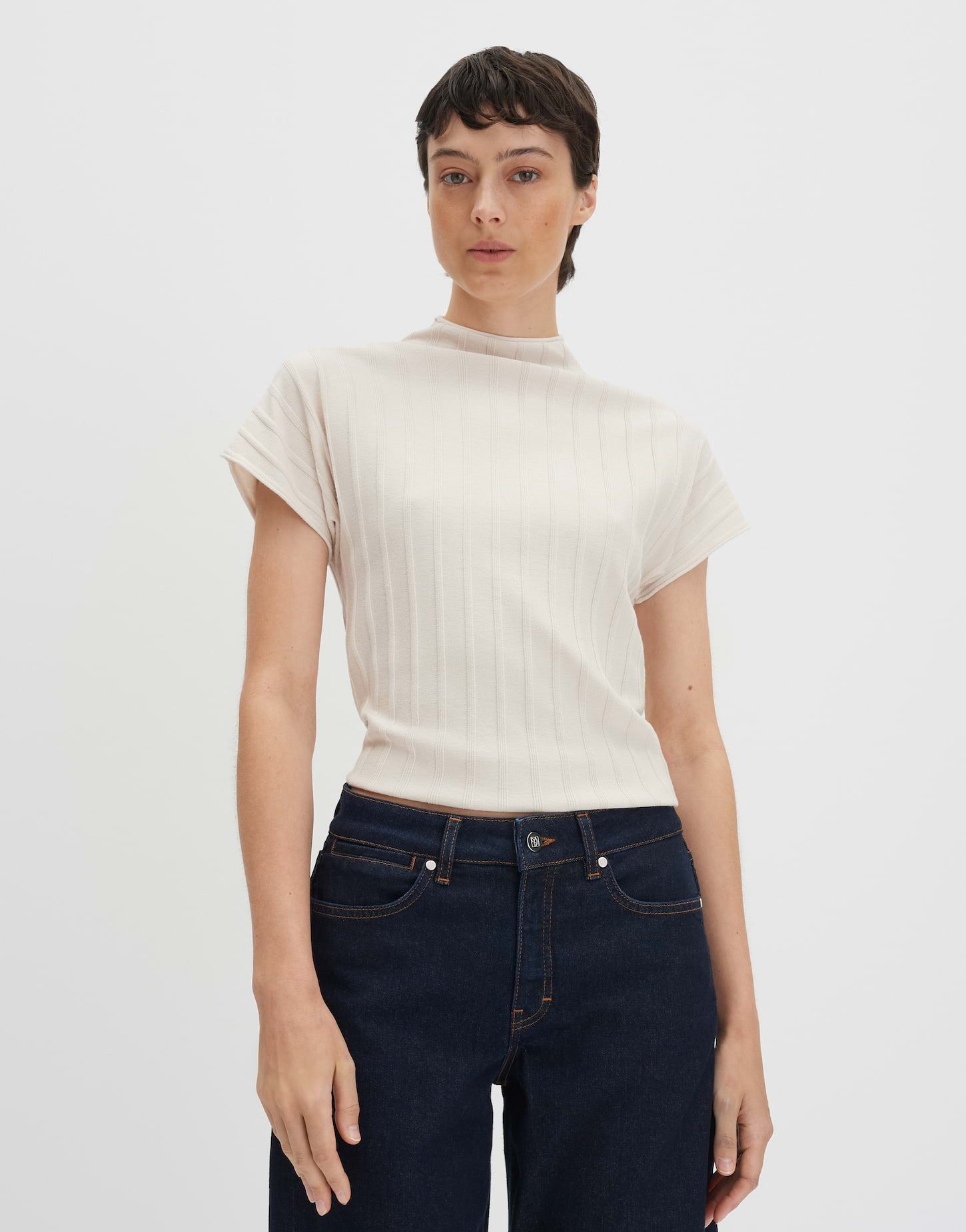 Strickpullover TIMEA Slim mit zarter Rippstruktur