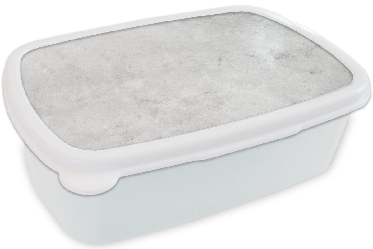 MuchoWow Lunchbox Marmor - Textur für Kinder - (2-tlg), Jungs Mädchen Grau weiß für Kunststoff, Brotdose, Marmoroptik, und - Erwachsene, Brotbox und