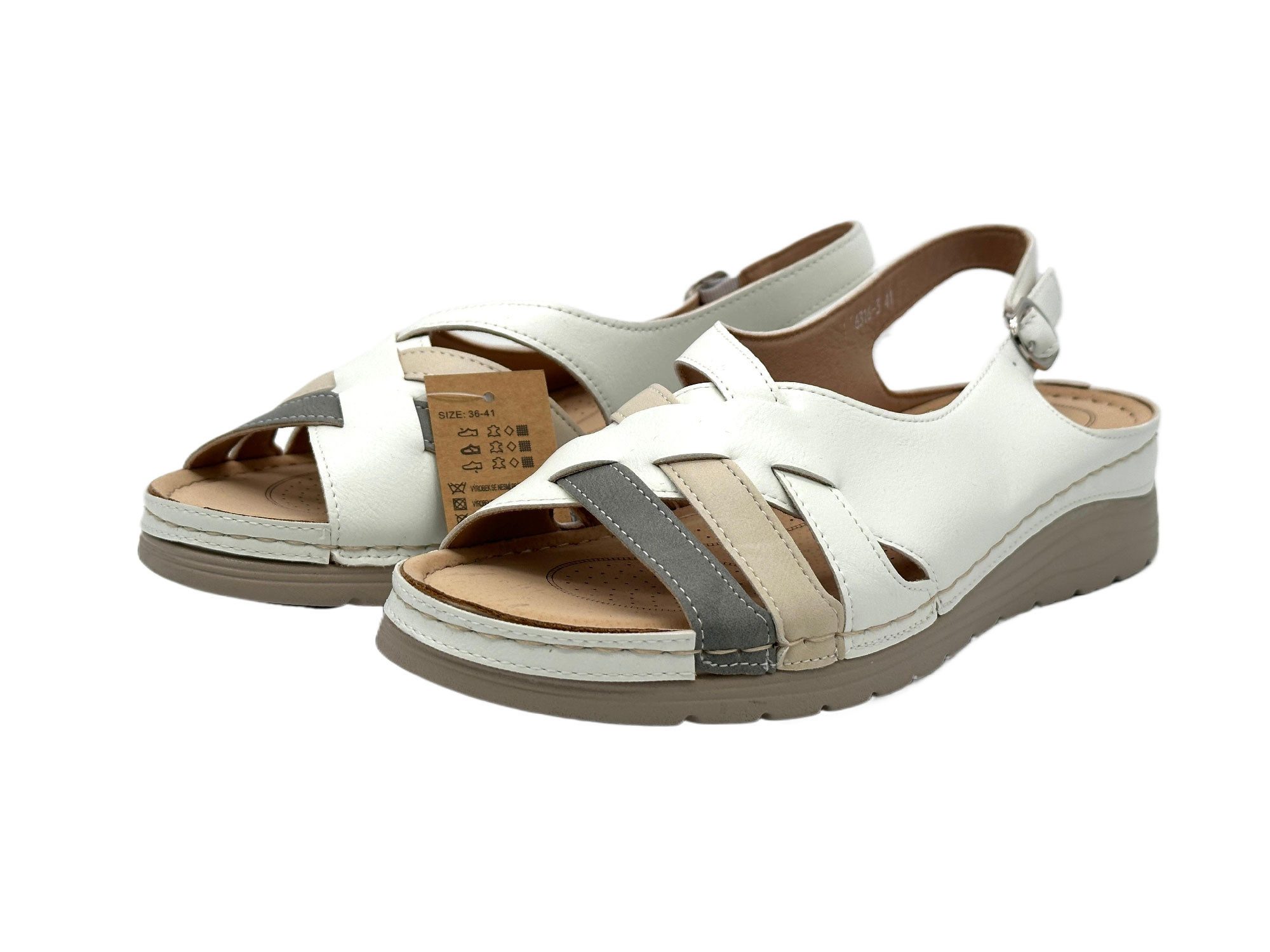 Nowaland Bequeme Damen Sandalen mit Fersenriemen Riemchensandale Stabiler Halt, weich gepolstert, flexibel und leicht