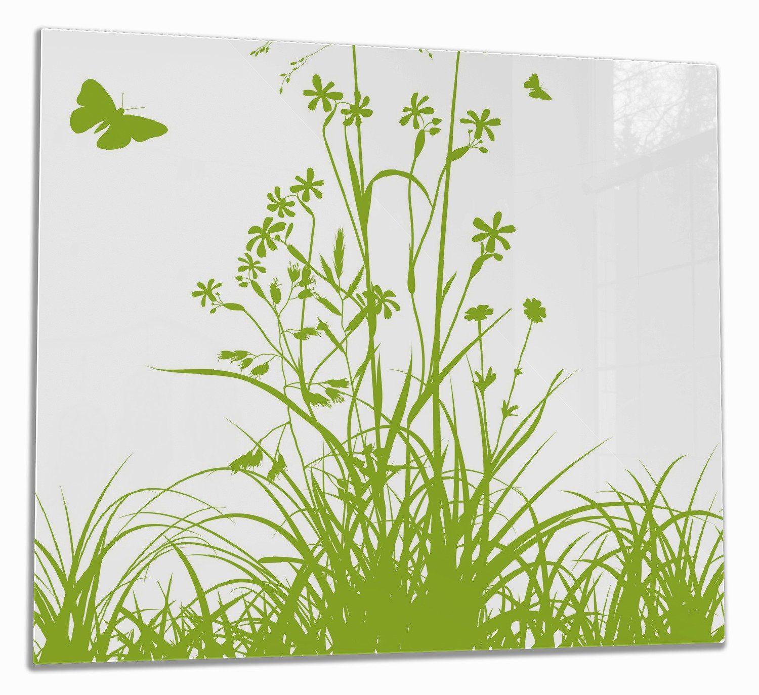 Sommerwiese, 5mm Größen ESG-Sicherheitsglas, inkl. Grüne Herd-Abdeckplatte (Glasplatte, Noppen), 1 tlg., verschiedene Wallario