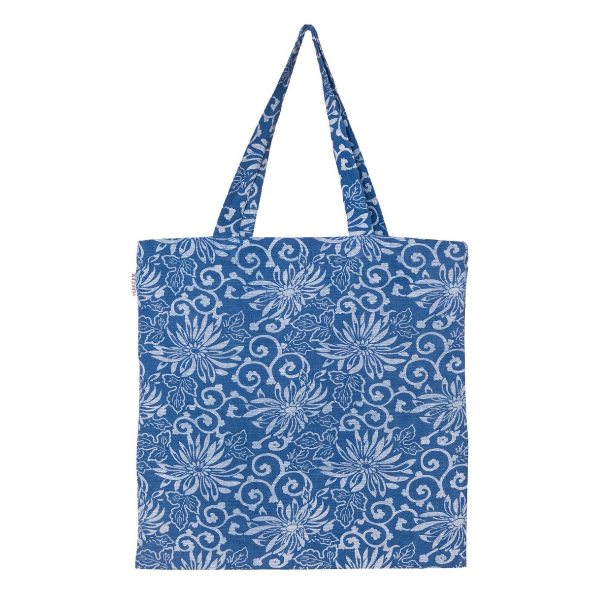 PANASIAM Beuteltasche Geometrix Baumwollbeutel auch als Einkaufstasche oder Schuhbeutel, aus 100% Baumwolle Jutebeutel mit traditionellen japanischen Mustern Blue flower