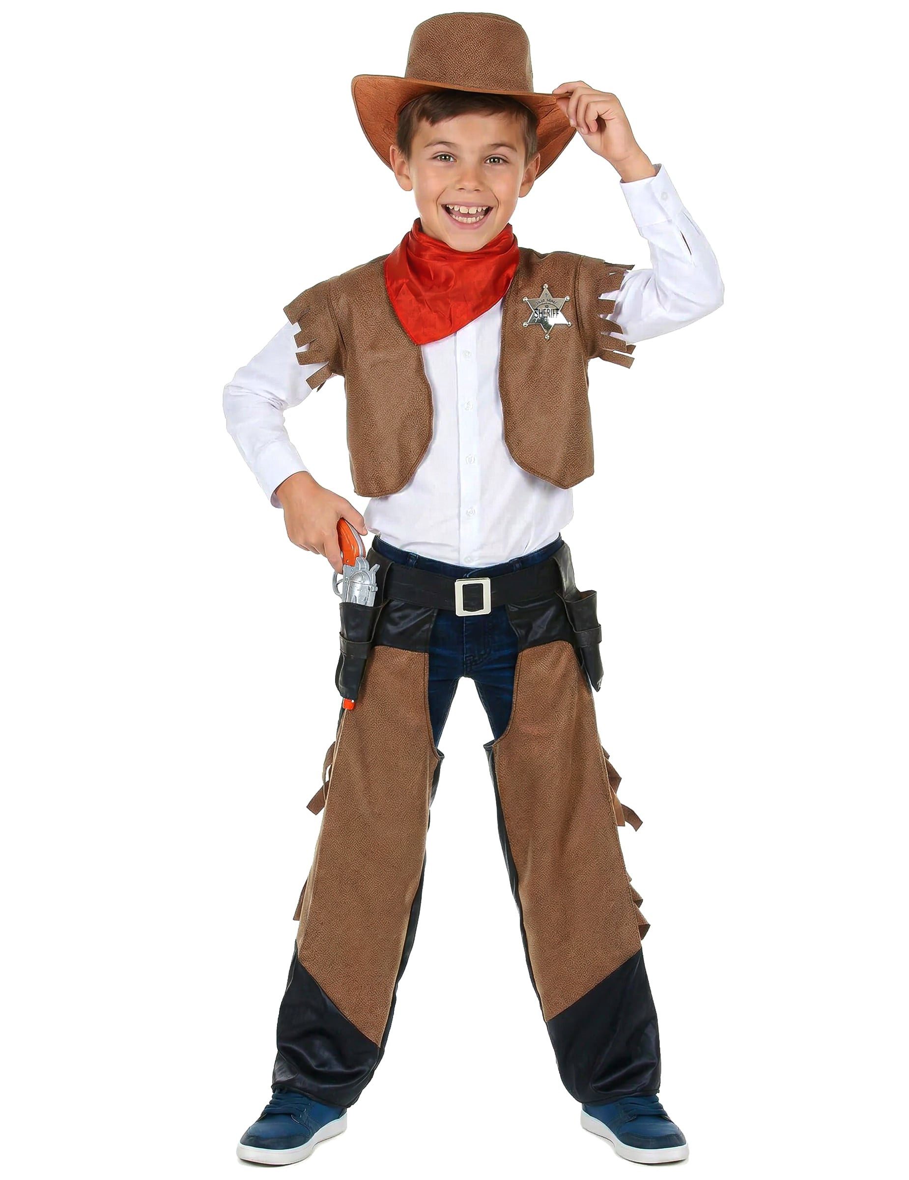 JADEO Kostüm Cowboy Kinder-Kostüm braun-schwarz