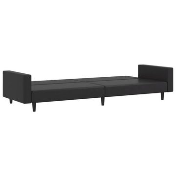 vidaXL Sofa 2-tlg. Sofagarnitur Schwarz Kunstleder