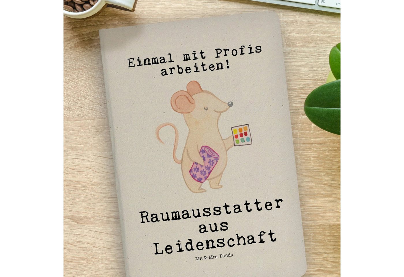 Thumbnail - Mr. & Mrs. Panda Notizbuch Raumausstatter Leidenschaft - Transparent - Geschenk, A4 Notizbuch Pu Mr. & Mrs. Panda, Premi...
