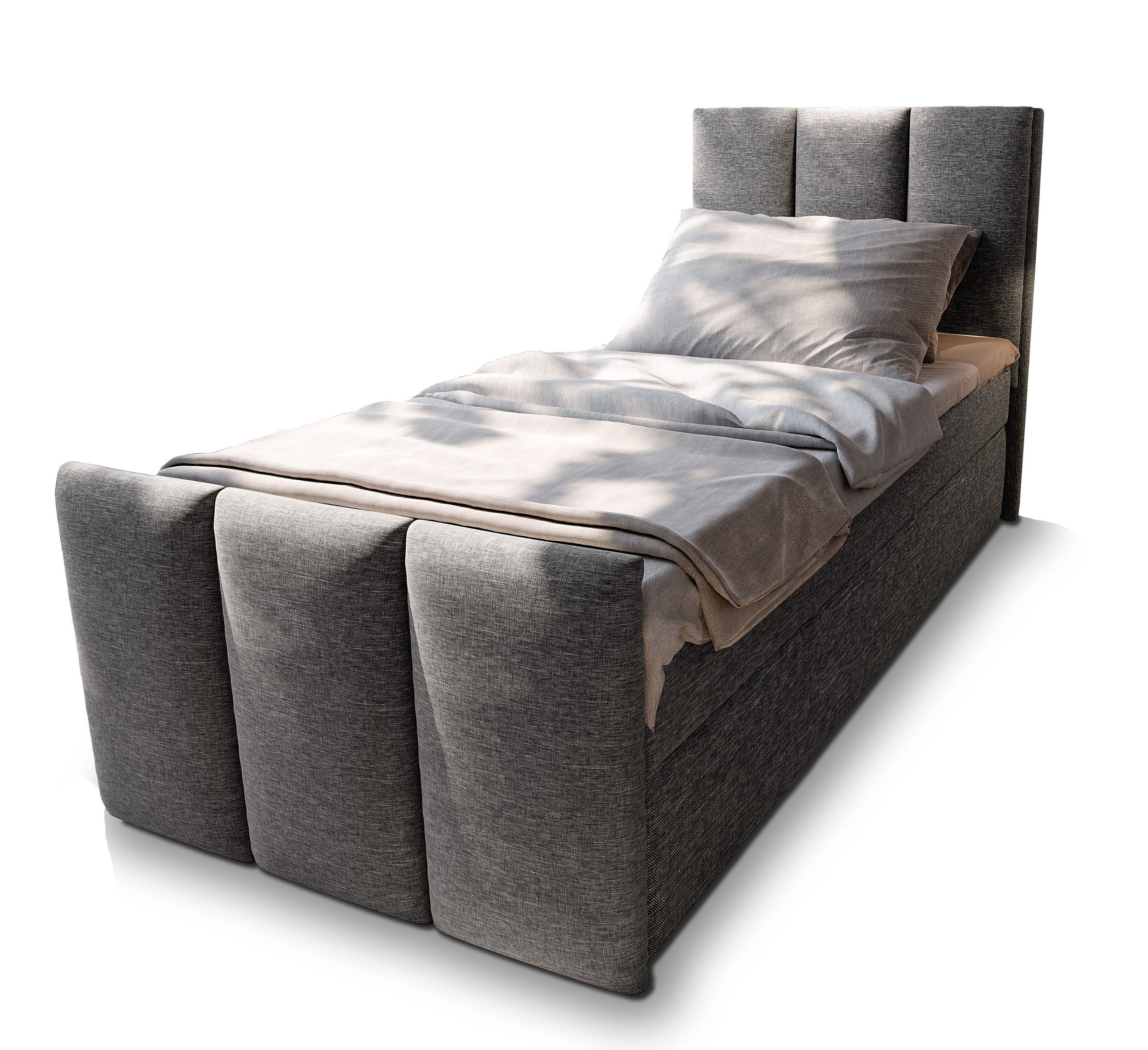 Masseno Boxbett LAGO 100x200 cm mit Bonell Matratze und Topper günstig online kaufen